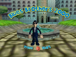 Blues Brothers 2000 title screen for Nintendo 64
